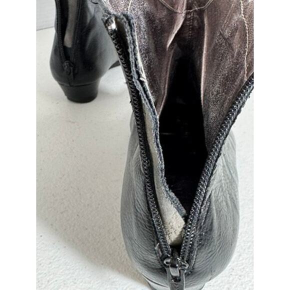 "LUMIANI" RARE Vintage Leather Ankle Boots Witchy Prairie Western Gunne Sax - Picture 16 of 16